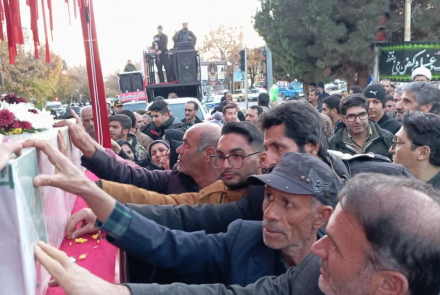 تشییع لاله های بهشتی در شهرستان سمیرم
