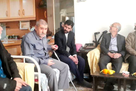 دیدار از جانباز معزز 70 درصد آقای محمد علی خسروی کارمند بیمارستان الزهرا