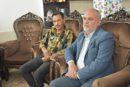 دیدار از آزاده و جانباز معزز 70 درصد جناب آقای محمود ماهر کارمند شبکه بهداشت شهرستان شهرضا 